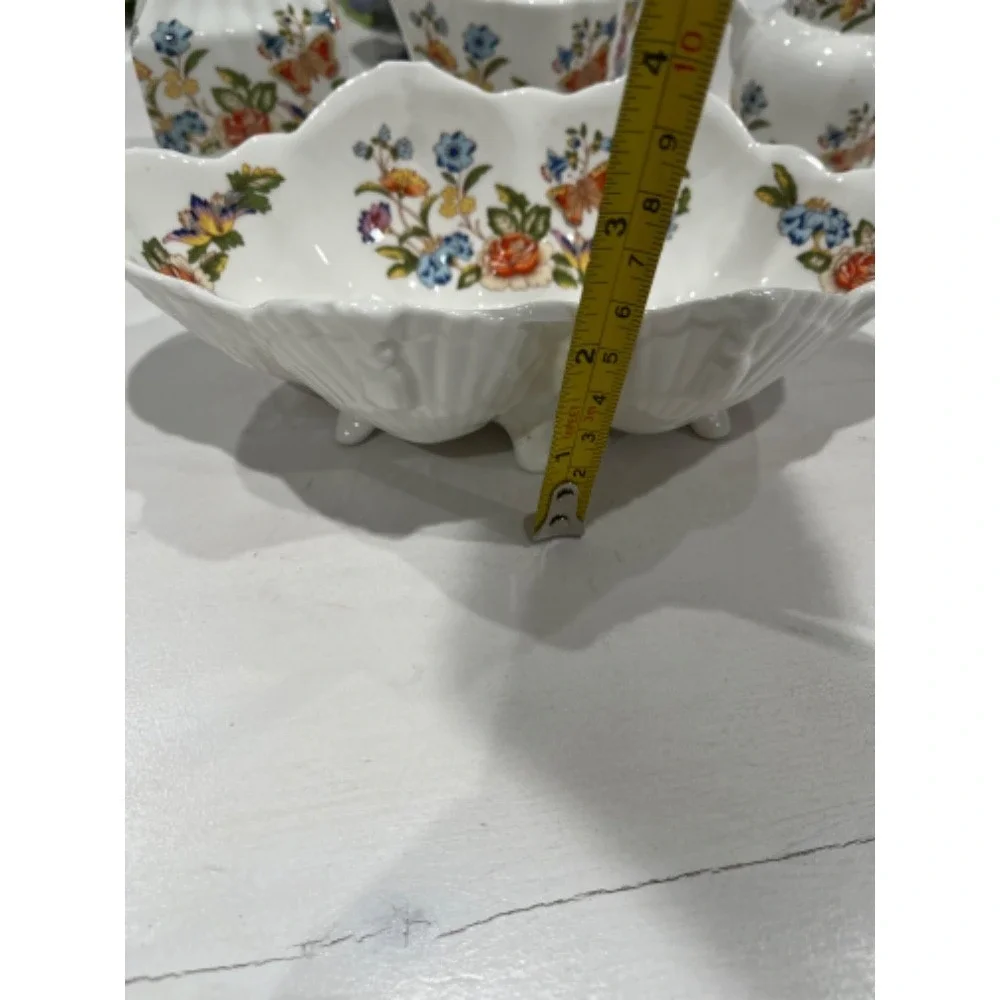 Aynsley Cottage Garden Fine Bone China Vase,‎ Creamer, Sugar, Dish Set